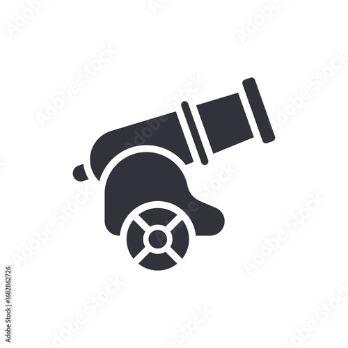 Stylized Cannon Illustration Representing Historical Artillery And Military Technology