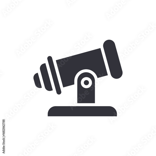 Elegant Cannon Silhouette Illustrating Historical Artillery And Weaponry Design Element