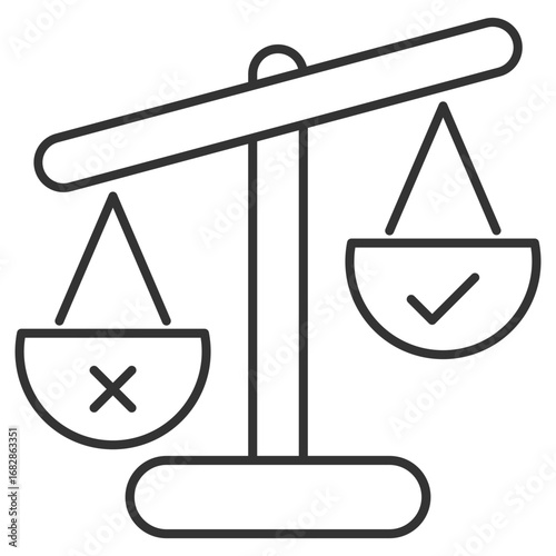 Morality Outline Icon Element For Design