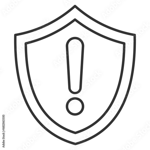 Risk Outline Icon Element For Design