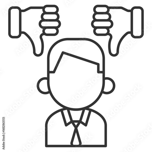 Discrimination Outline Icon Element For Design