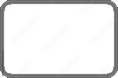 Wallpaper Mural Black Multiline Certificate Frame with Curved Corner. 4 Torontodigital.ca