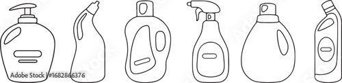 Detergent Bottle Vector – Laundry, Soap, Cleaning, Liquid Container, Household, Packaging, Washing, Plastic Bottle, Hygiene, Chemical, Fresh, Liquid Soap, Dishwash, Branding, Isolated, Eco, Refill, Sp
