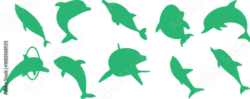 Sea life silhouettes, marine animals, ocean creatures, aquatic graphic, water theme, underwater, vector illustration, exotic, colorful, nature, wave, sea, adventure, detailed, eco-friendly, conservati