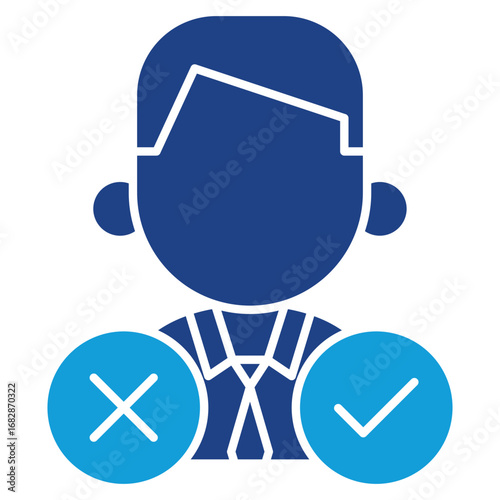 Decision Making Solid Icon Element For Design