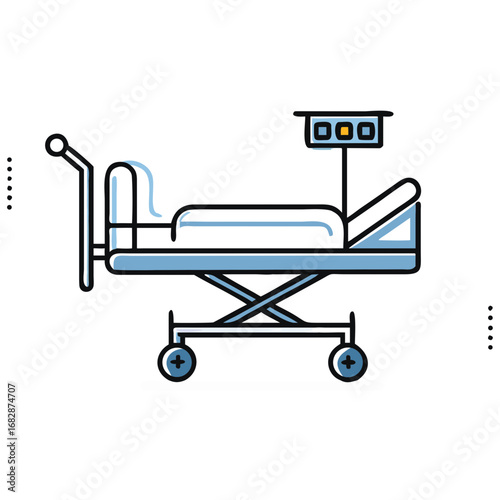 Hospital bed icon for COVID-19 patient care
