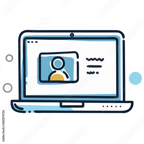 Online consultation icon for remote healthcare

