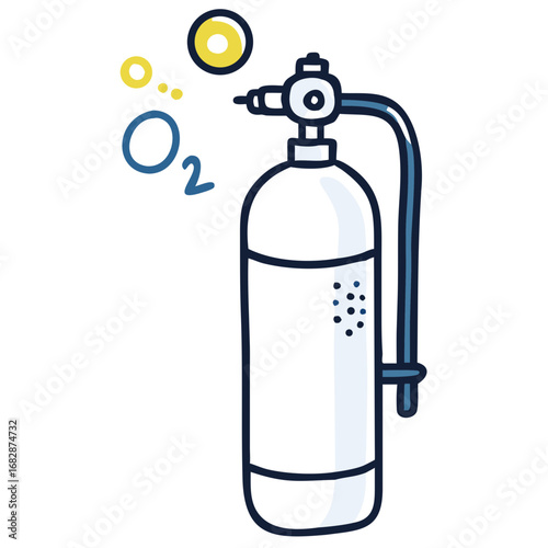 Oxygen tank icon for COVID-19 emergency care
