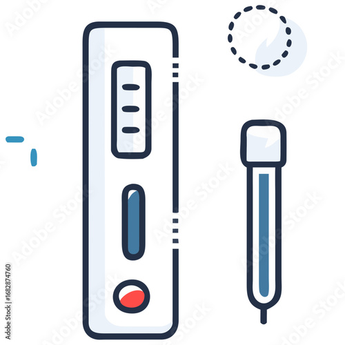 Rapid COVID test icon for virus detection
