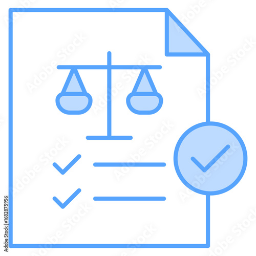 Legality Blue White Color Icon Element For Design