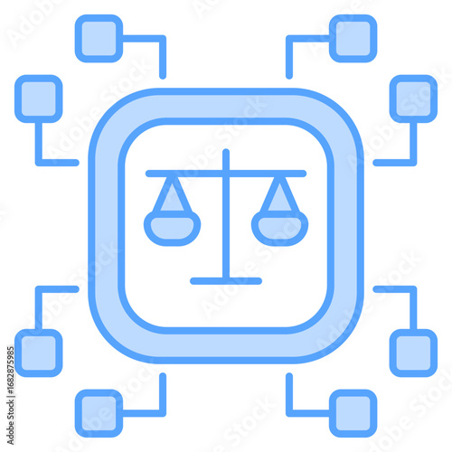 Ai Ethics Blue White Color Icon Element For Design