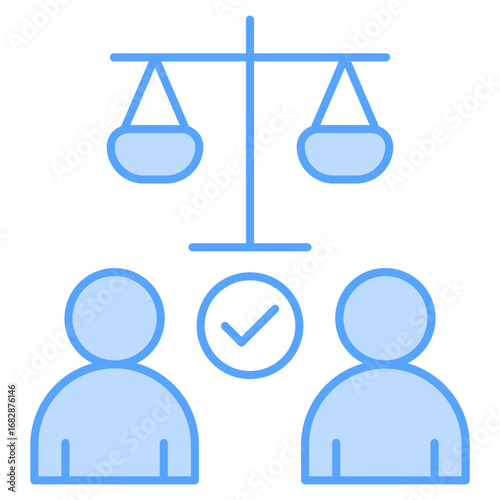 Rights Blue White Color Icon Element For Design