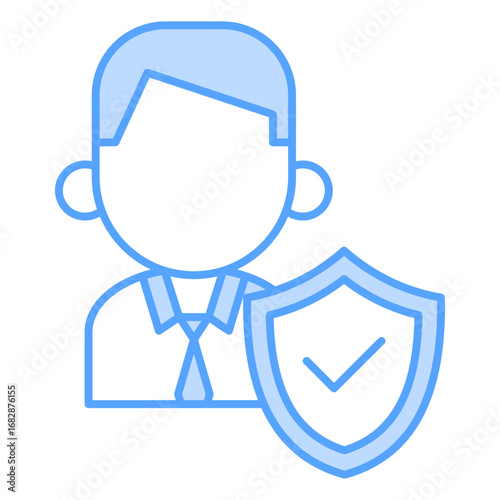 Integrity Blue White Color Icon Element For Design