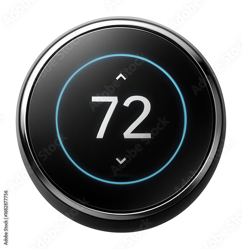 Wallpaper Mural Smart thermostat with circular dial and LED display for temperature regulation Torontodigital.ca