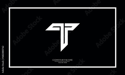 Alphabet letters T or TT logo monogram