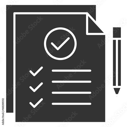 Consent Glyph Color Icon Element For Design