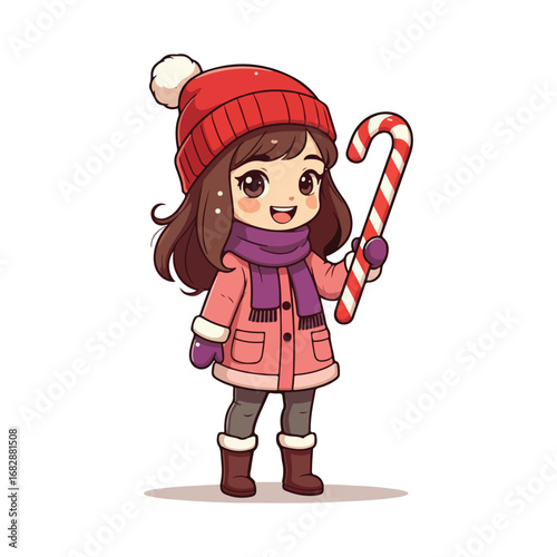 A cute little redheaded girl with a red heart poses with a beautiful smile