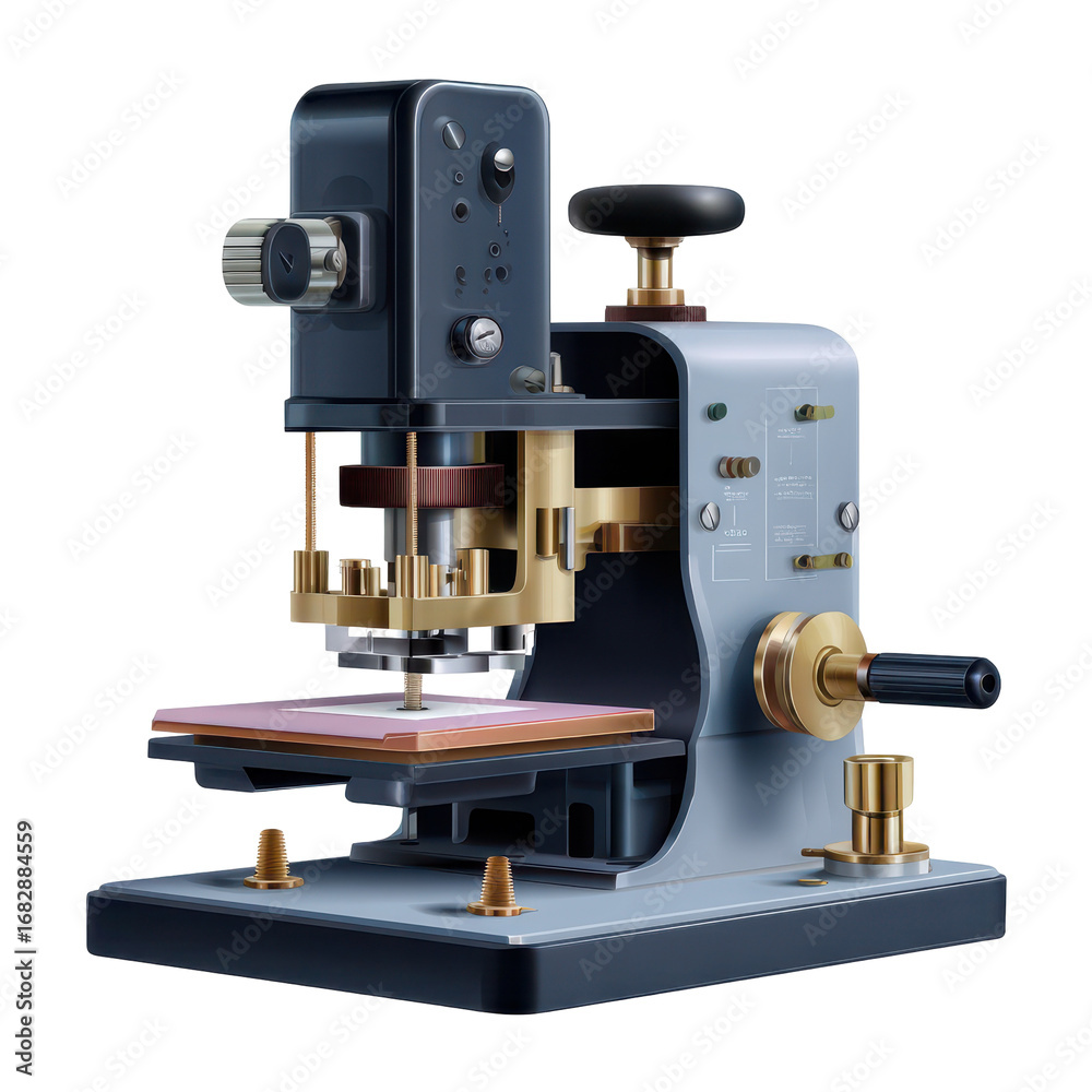 Fototapeta premium Vector punch machine isoleted on transparent background.