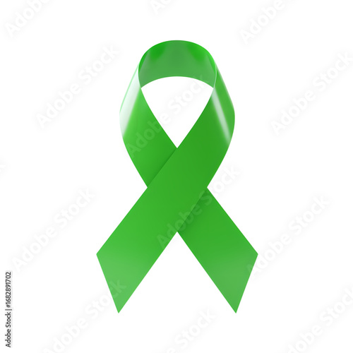 Lime Green Awareness Ribbon: Symbol of Support and Hope