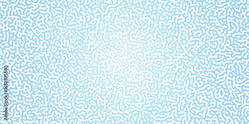 Turing Abstract Pattern, suitable for any business. White and blue color diffusion reaction seamless pattern.An abstract Reaction-diffusion or Turing pattern formation, coral reef, natural texture,	