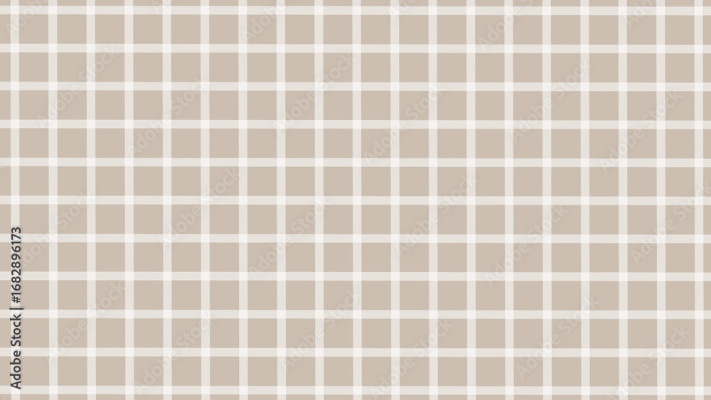 Fototapeta premium Brown and white plaid fabric texture background. Seamless pattern checkered wallpaper.