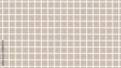 Brown and white plaid fabric texture background. Seamless pattern checkered wallpaper.	