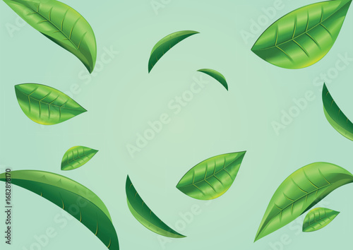 Seamless vector pattern of green leaves, eco-friendly and nature-inspired. Perfect for sustainable branding, backgrounds, and textiles. Fresh, modern, and easily customizable.