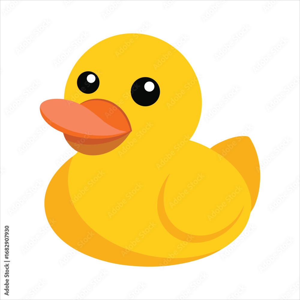 Fototapeta premium Cute Yellow Rubber Duck Cartoon