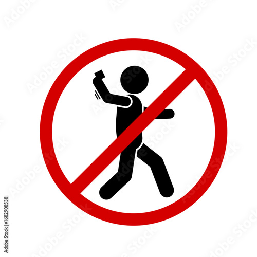 Prohibition sign vector do not throw objects.