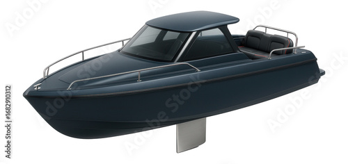 Day cruiser with a compact cabin and a retractable centerboard