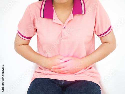 Gastroenteritis in an asian woman and she experiences abdominal pain in the middle of her abdomen and position near the navel. 