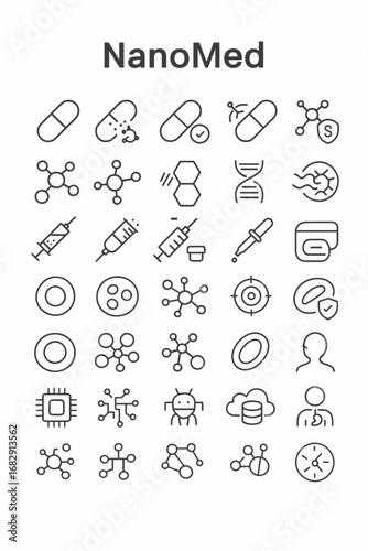 A comprehensive set of thin line icons illustrating smart city concepts, urban innovation, and sustainable technology infrastructure