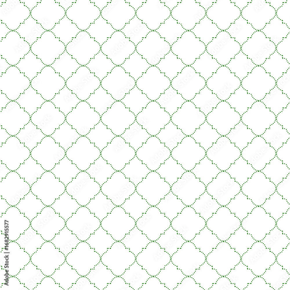 Fototapeta premium curve and round interlocking paver bricks arabic geometric seamless pattern