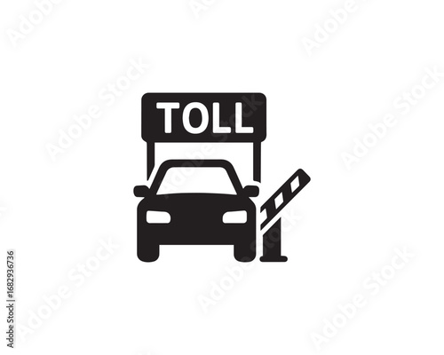Toll silhouette vector icon design illustration