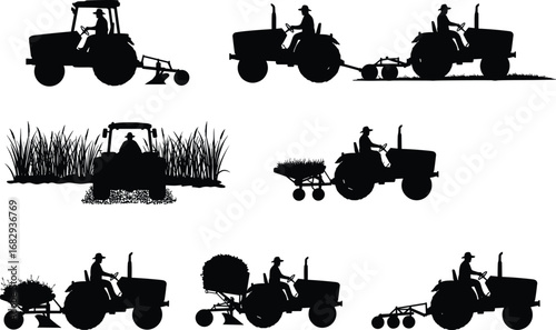 tractor, farming, agriculture, harvest, plowing, seeding, cultivation, machinery, rural, field, crop, equipment, transportation, countryside, farmer, work, industry, production, land, vehicle