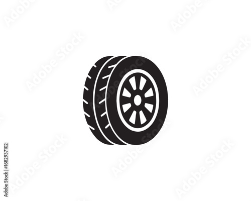 Tyre silhouette vector icon design illustration