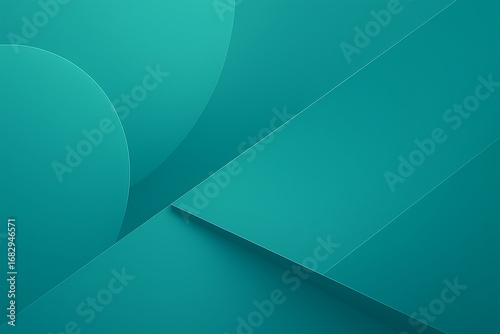 A minimalist abstract background with smooth, overlapping geometric shapes in a textured teal hue, creating a calm and clean visual with a sense of depth.