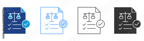 Legality Icon Set Multiple Style Collection