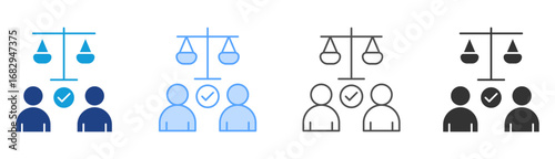 Rights Icon Set Multiple Style Collection
