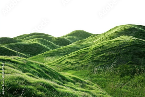 Lush green rolling hills landscape