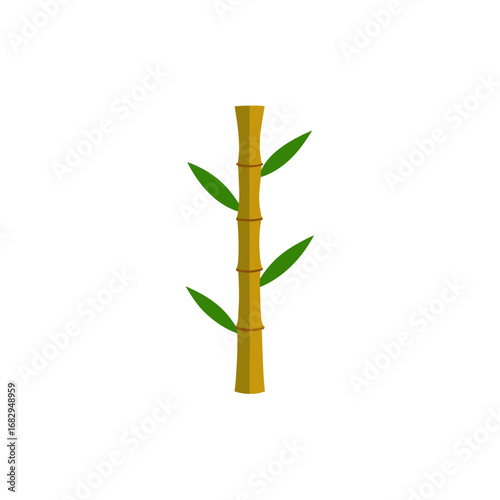 Wallpaper Mural Bamboo Stalk Flat Vector Illustration Torontodigital.ca