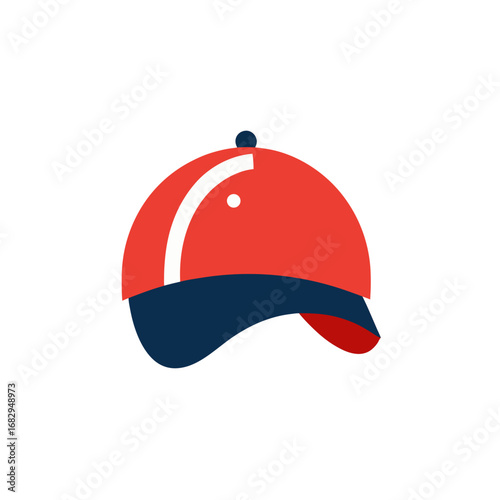 Baseball Cap Flat Design Vector Icon