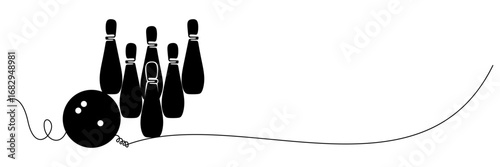 background illustration of a bowling