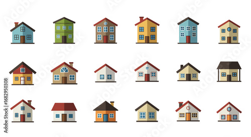 Charming flat style houses collection: diverse homes and architecture designs