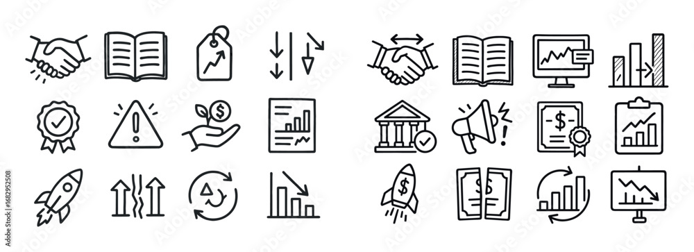 Fototapeta premium Stock Market Icon Set