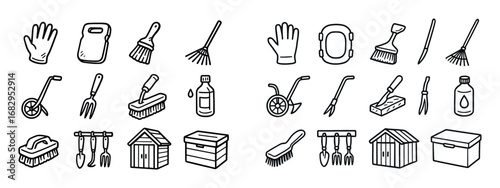 Garden Tools Icon Grid
