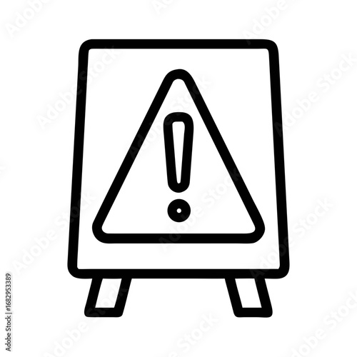Wet floor caution sign on to prevent accidents