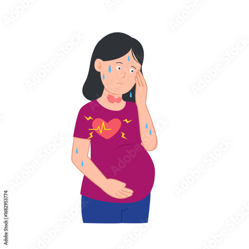 thyroid disease concept. vector illustration