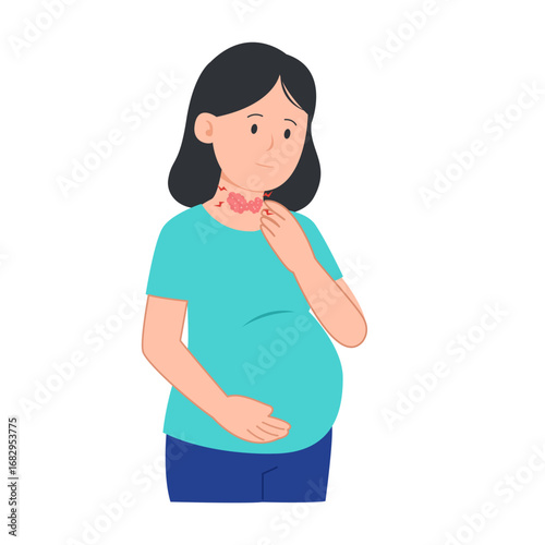 thyroid disease concept. vector illustration