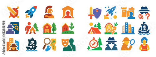 Colorful Boardgame Icons
